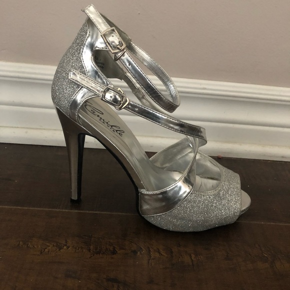 Camille La Vie silver high heel sandals size 6 - Picture 13 of 15